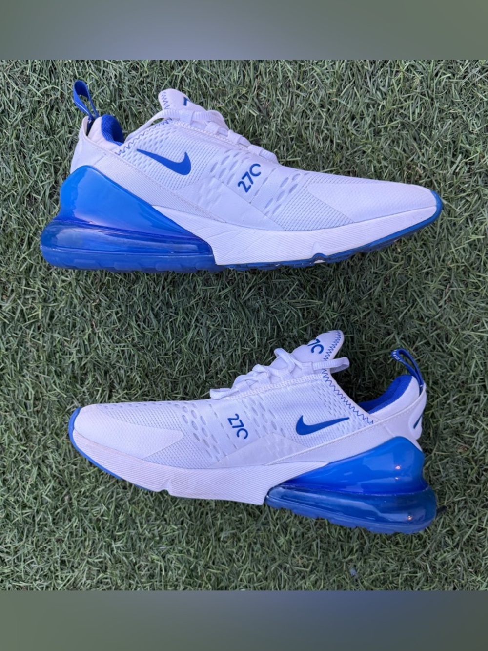 Nike AIR MAX 270 White / Racer Blue Sz(9.5) - Picture 2 of 3